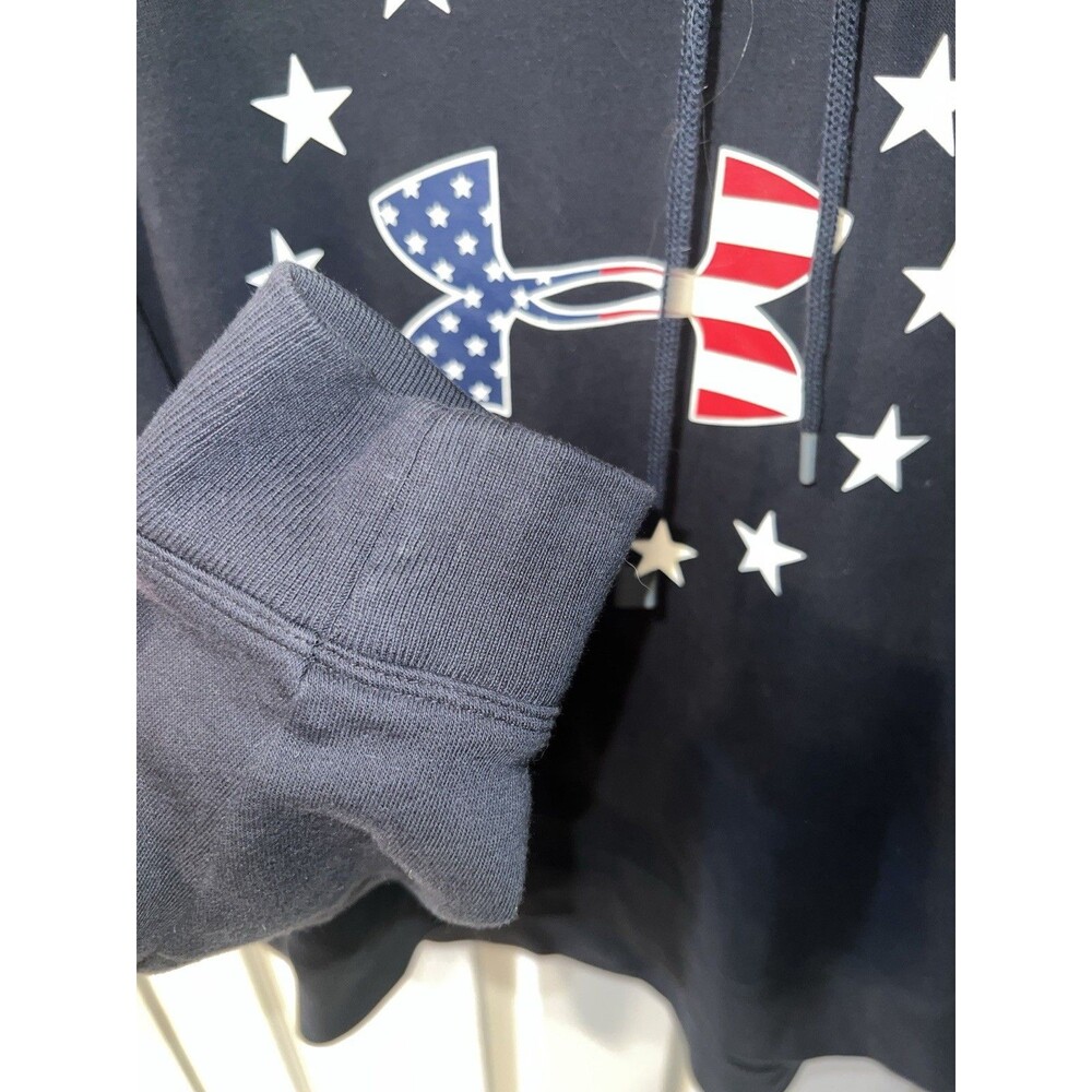 Under Armour Sweatshirt Womens XL Loose Fit Hoodie Pullover Freedom USA Logo - Picture 4 of 8
